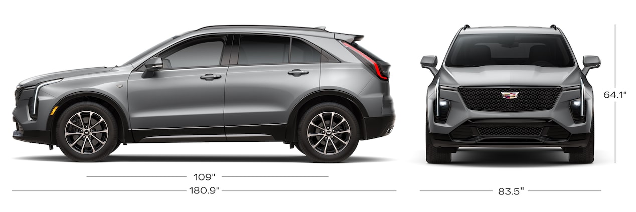 A Side Profile and a Front View of a Silver 2025 XT4