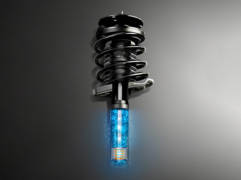 The 2025 CT4-V Suspension Part on Gray Background