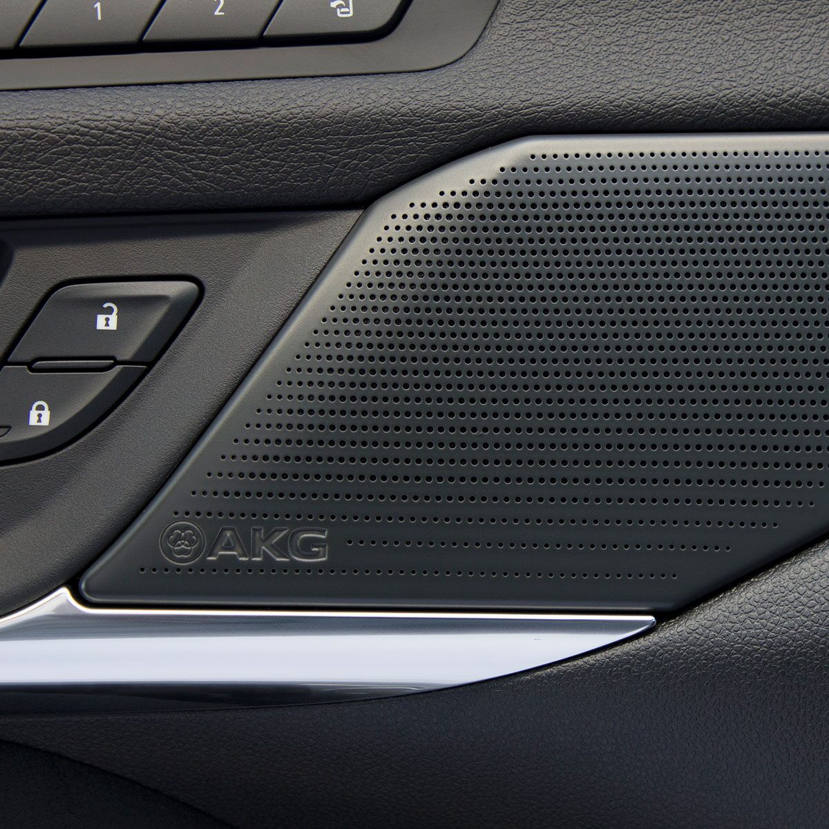 The AKG Speaker on a 2025 CT4-V Interior Door