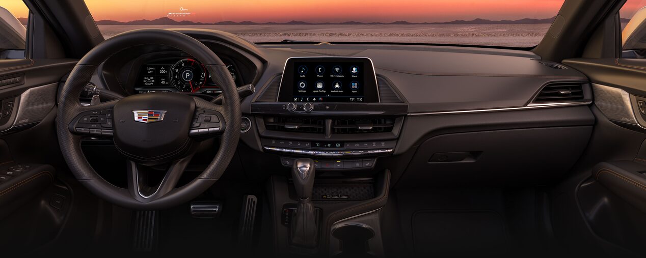 The 2025 CT4 Front Cabin Outlooking a Beautiful Sunset