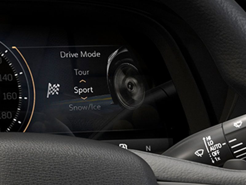 Close-up of the 2025 CT4-V Driver Mode Options