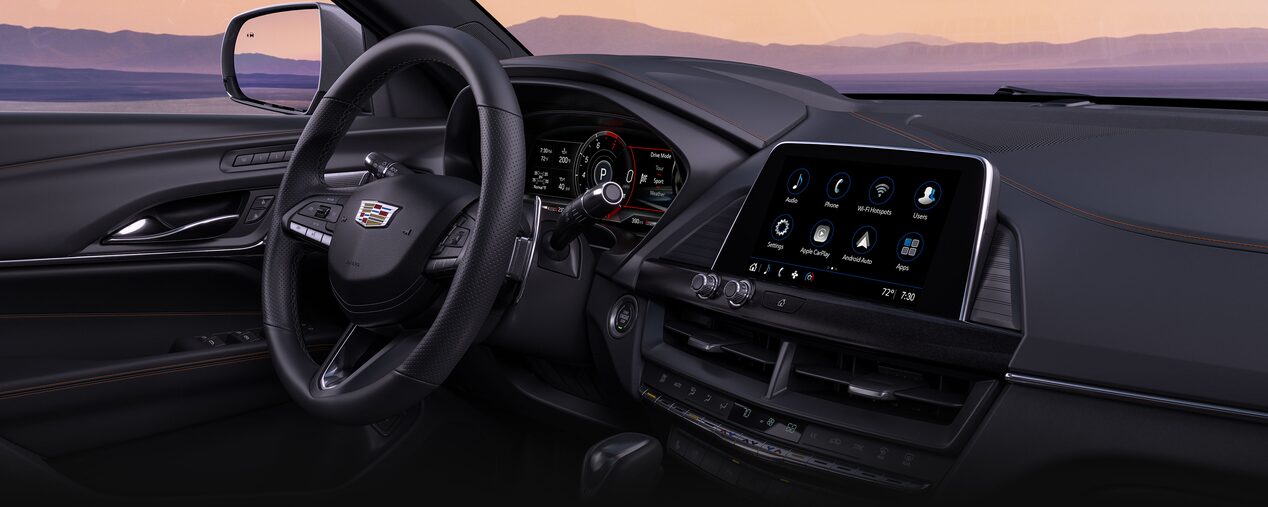 Passenger View of the 2025 CT4 Advanced Infotainment System and Dashboard