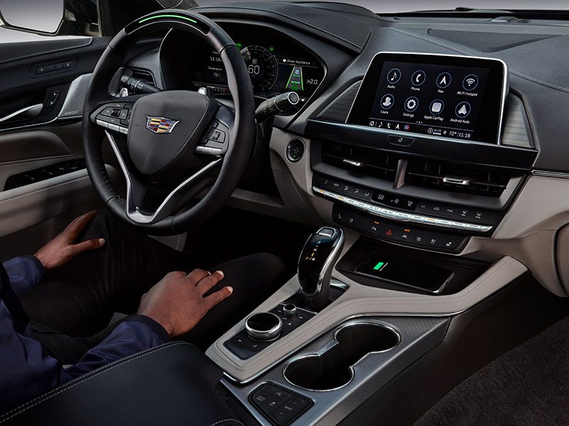 Passenger View of a Driver Utilizing the Super Cruise Safety Feature in the 2026 CT4