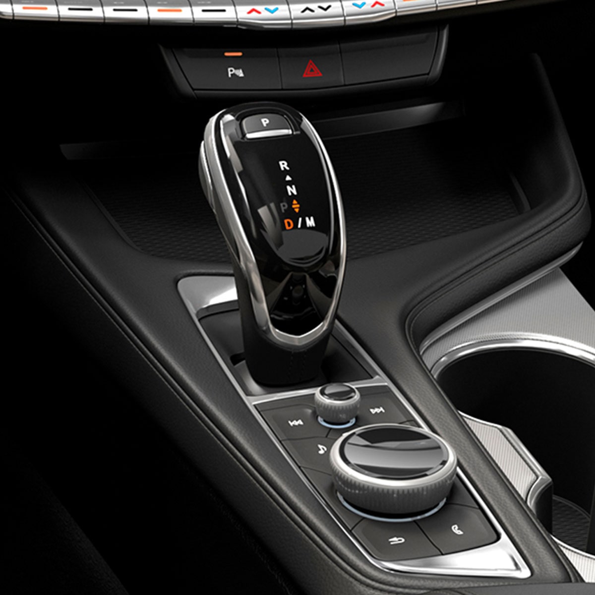 Close-up View of the 2025 CT4 Manual Transmission and Shifter