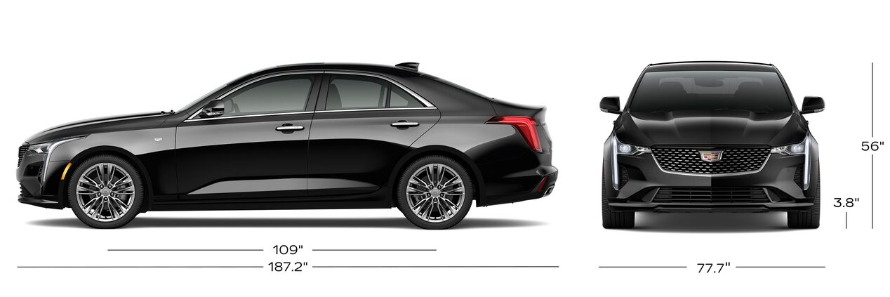 A Black 2025 CT4 Side Profile