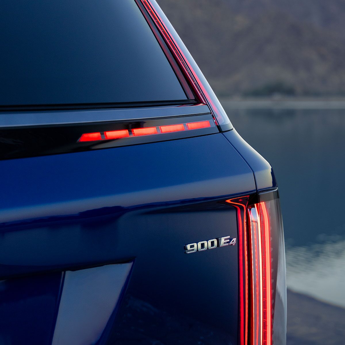 Close-up of the 2026 VISTIQ Sport Rear End and Tail Lamps Lit Up