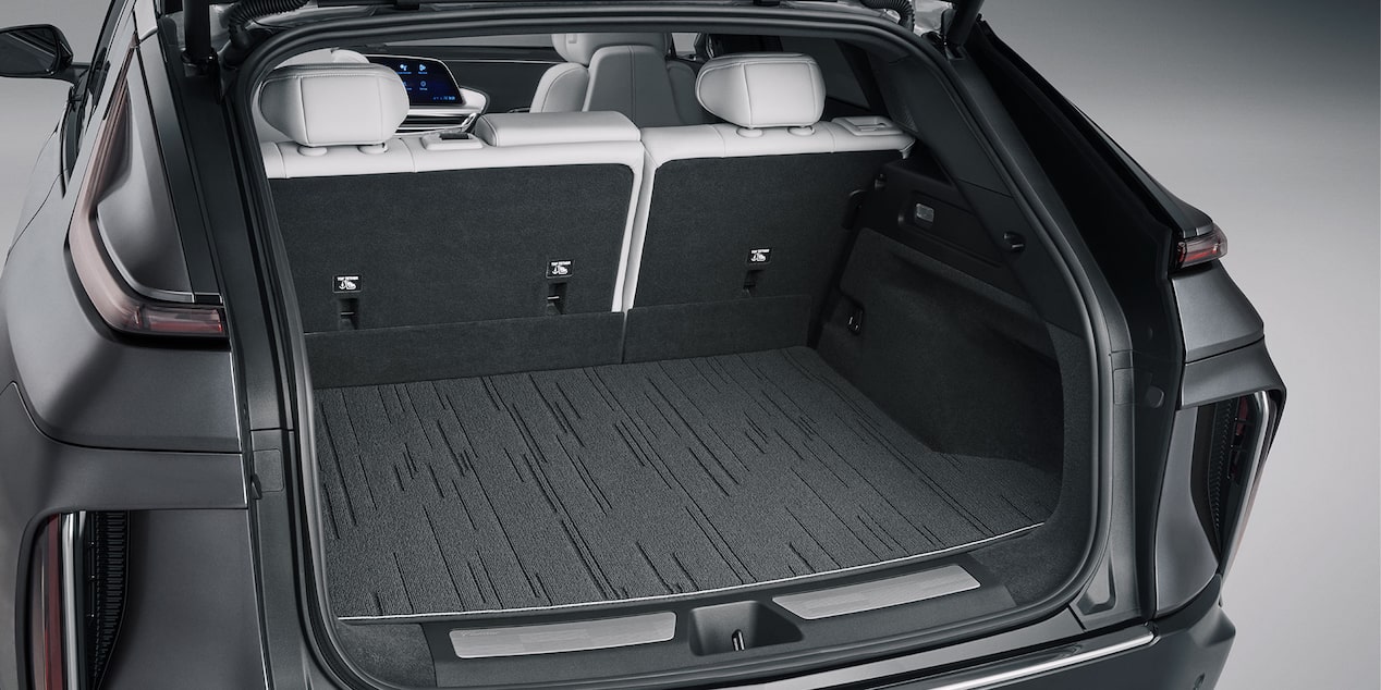 The Trunk of the Cadillac LYRIQ Opened Displaying the Cargo Space