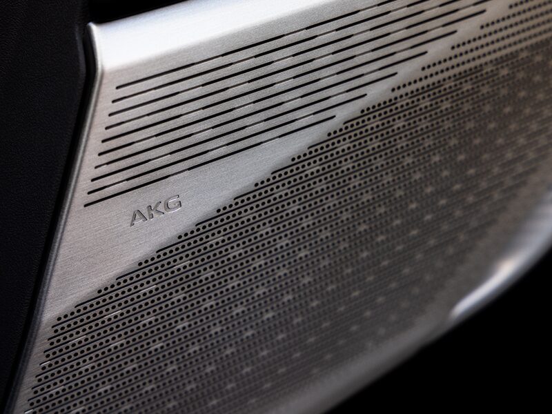 Close Up View of the AKG Audio System Speaker