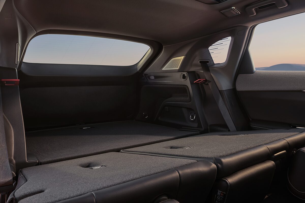Interior Trunk of an OPTIQ Vehicle with the Rear Seats Folded