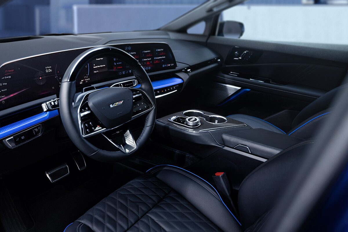 Driver Seat View of the 2026 OPTIQ-V Front Row Interior and Sleek Dashboard