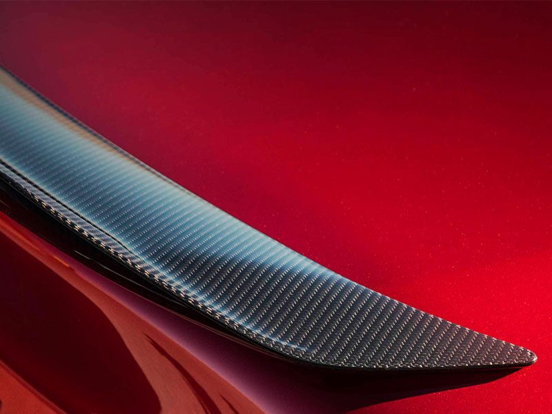 Close-up View of the Carbon Fiber Detail on the CT4-V Trunk's Exterior