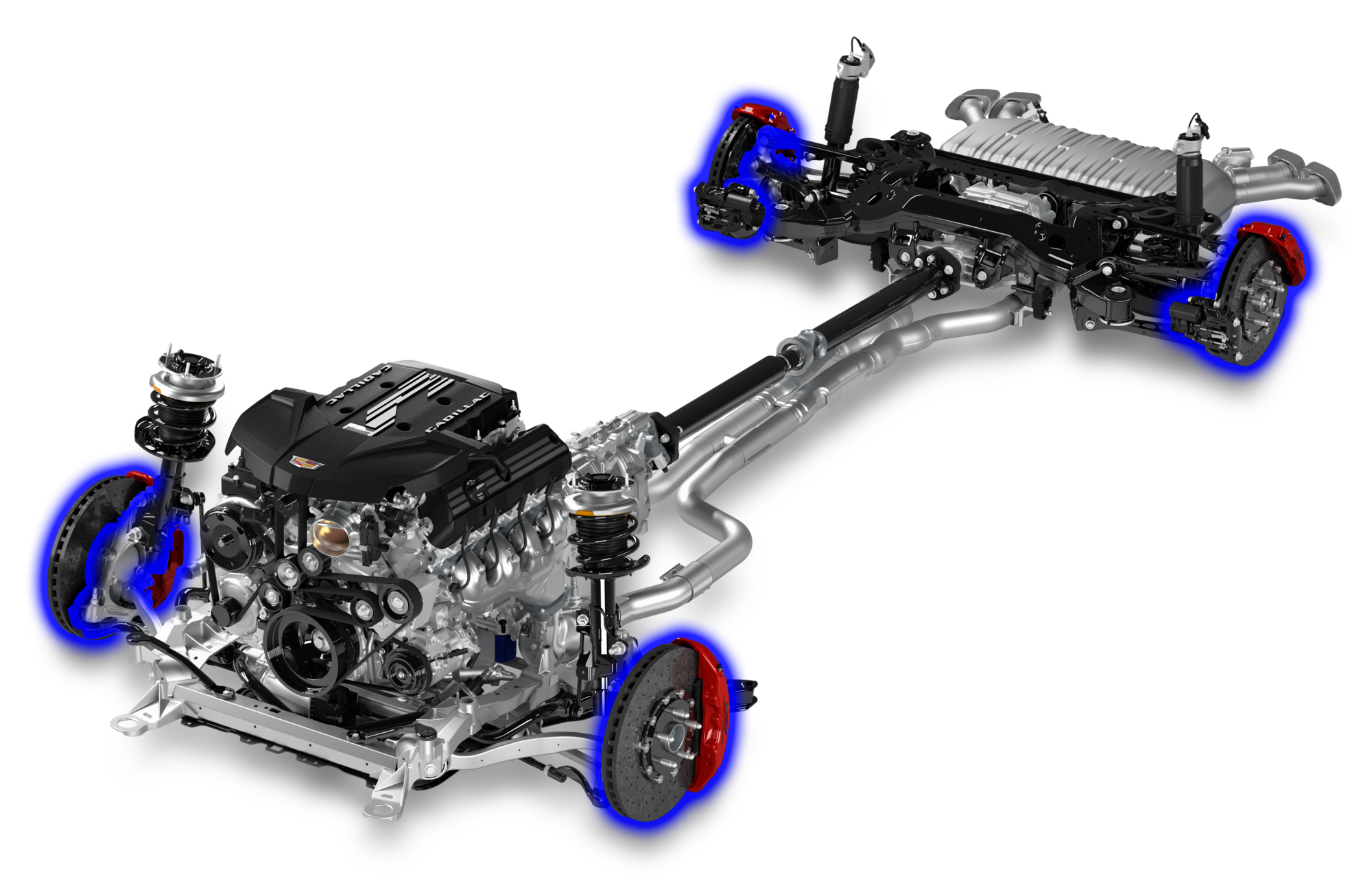 The 2026 CT5-V Precision Package Undercarriage Highlighting the Carbon Ceramic Brakes