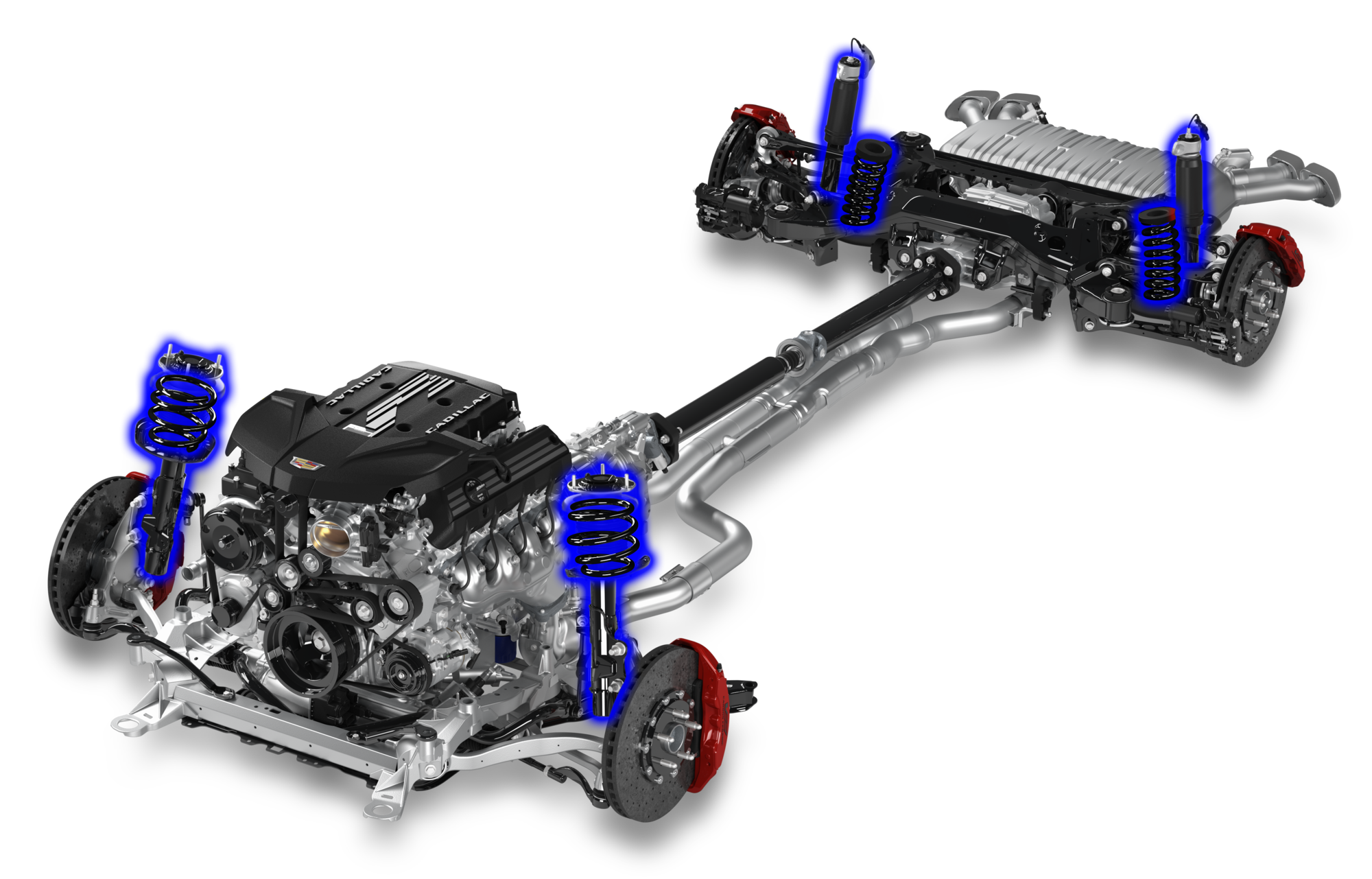 The 2026 CT5-V Precision Package Undercarriage Highlighting the Suspension