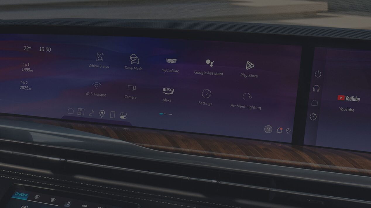 Close-up of the Cadillac Escalade's Display Screen and App Options