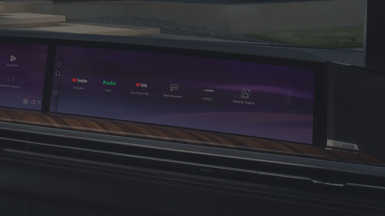Close-up of the Cadillac Escalade's Display Screen and App Options