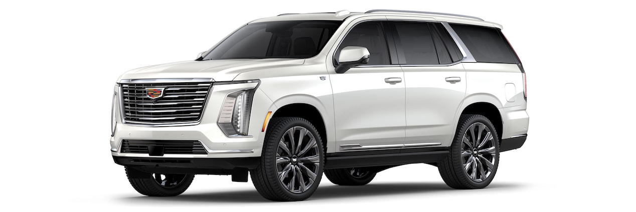 2025 Escalade Premium Luxury Platinum in Crystal White Tricoat.