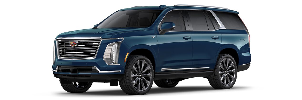 2025 Escalade Premium Luxury Platinum in Deep Sea Metallic.