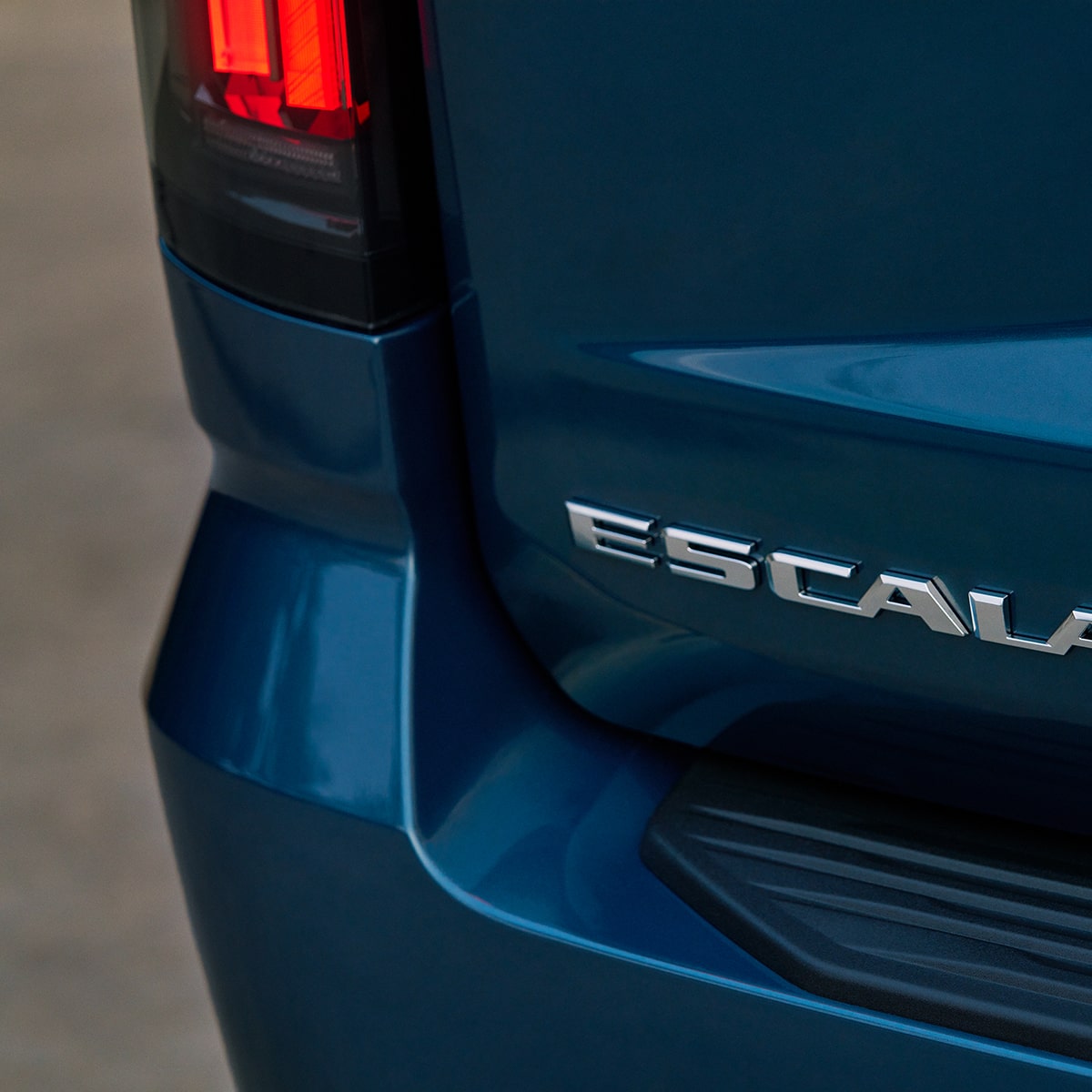  Close-Up of the Escalade Nameplate on the Rear End of the 2025 Cadillac Escalade