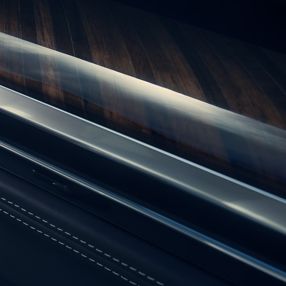 Close-Up of the 2025 Escalade Interior Wood Trim Details