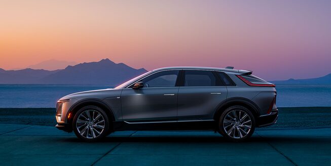 Cadillac LYRIQ left side profile shot.