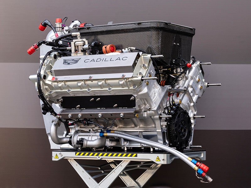 Close-up of the Cadillac Racecar Engine