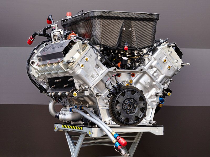 Close-up of the Cadillac Racecar Engine