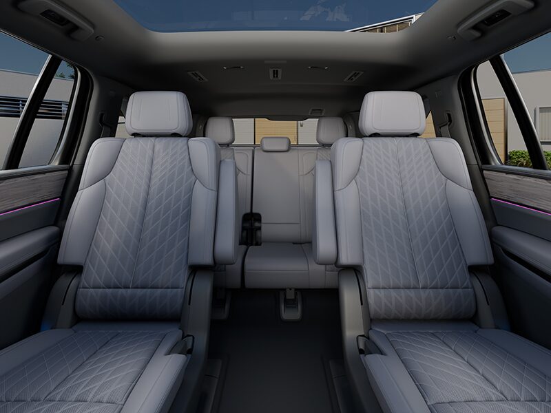 Front Row View of the 2025 ESCALADE IQ Spacious Second and Third Row